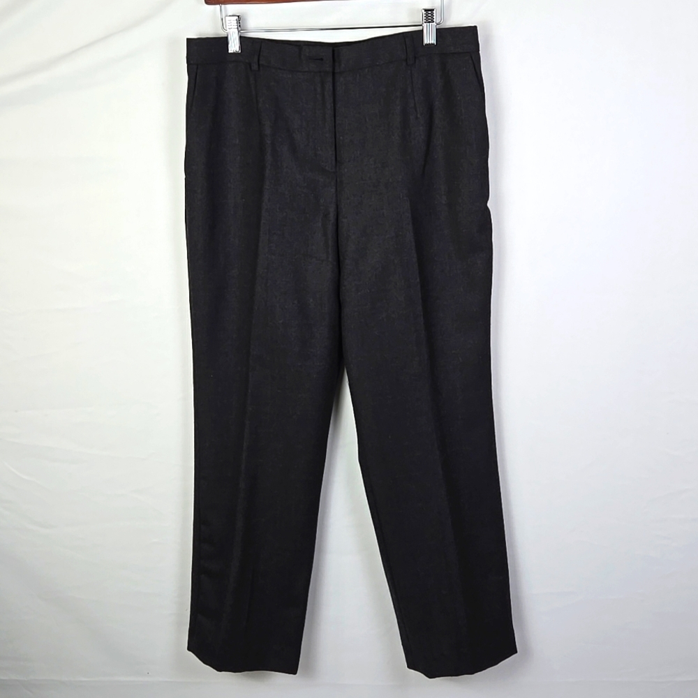 Pendleton Gray Petite Dress Pants 100% Virgin Wool Career Business Sz 12P - Picture 1 of 8